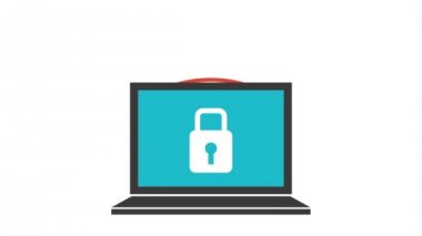 Güvenlik sistem kutsal kişilerin resmi ile dizüstü bilgisayar