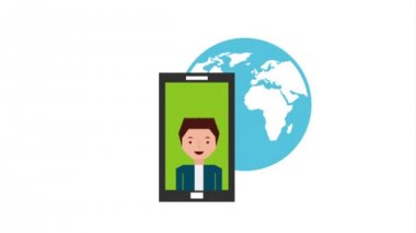 dünyada teknoloji ve insanlar tasarım