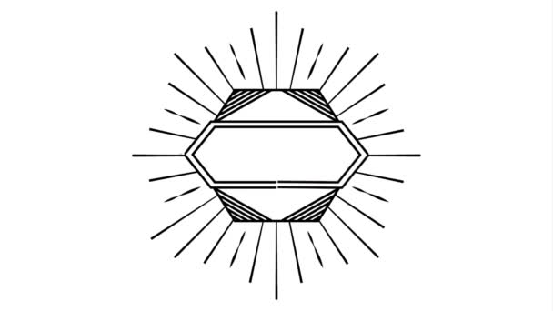 Diseño de icono de sello con líneas — Vídeos de Stock