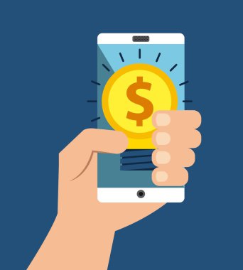 Akıllı telefon tasarımı. Gadget kavramı. Vektör grafiği