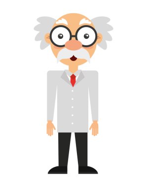 bilimsel karakter simgesi tasarım izole