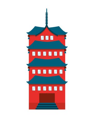 Japon izole simgesi tasarım bina