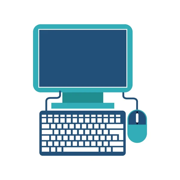 Icono de ordenador y teclado. Concepto de blog. Gráfico vectorial — Vector de stock