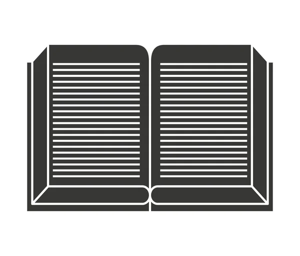 Libro de texto diseño de icono aislado — Archivo Imágenes Vectoriales