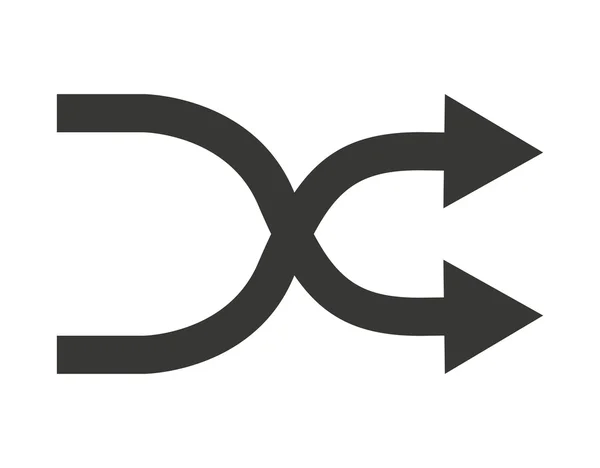 Flèches croix icône isolée design — Image vectorielle