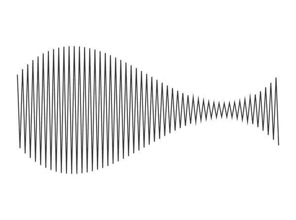 Ondes musicales icône isolée design — Image vectorielle