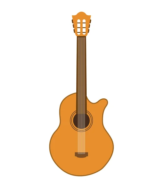 Guitarra acústica diseño icono aislado — Vector de stock