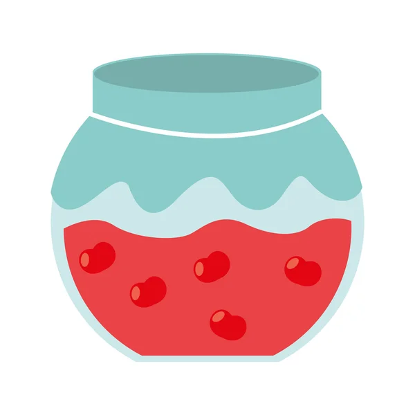 Mermelada de frutas diseño icono aislado — Vector de stock