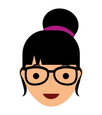 genç kadın izole simgesi