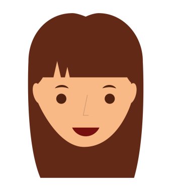 genç kadın izole simgesi