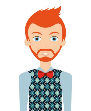 genç adam izole simgesi