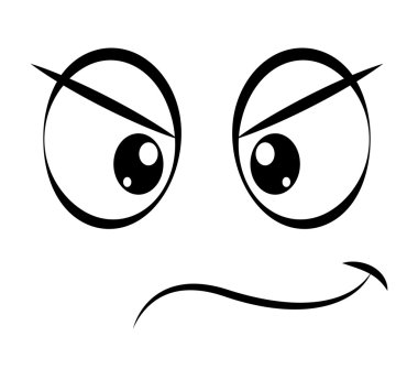 kızgın yüz ifade izole simgesi