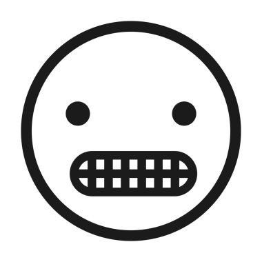 kızgın yüz ifade izole simgesi