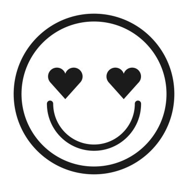 Lovely yüz ifade izole simgesi