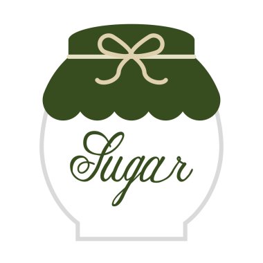 şeker pot izole simgesi