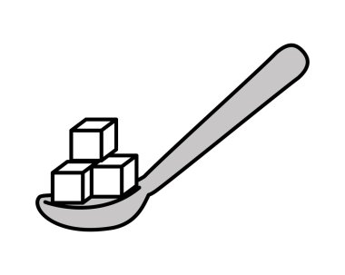 kaşık şeker izole simgesi tasarım ile