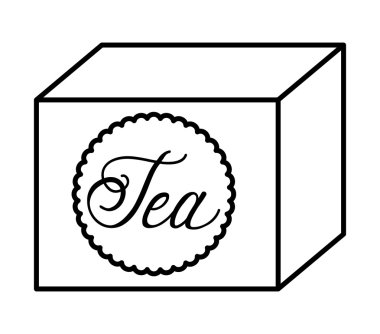 Çay kutusu simgesi tasarım izole