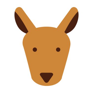 şirin kanguru izole simgesi