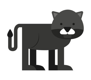 şirin kedi izole simgesi