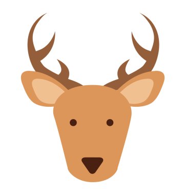 şirin Ren geyiği izole simgesi