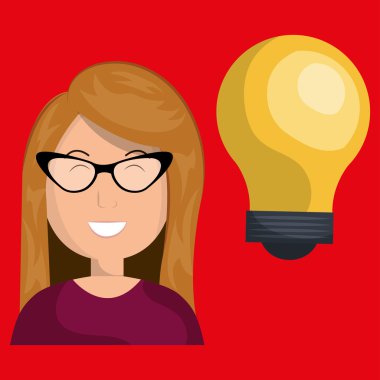 kişi ve ampul tasarım