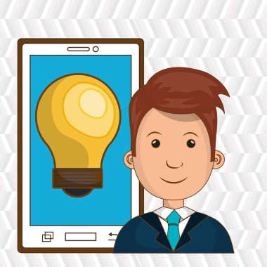 kişi ve ampul tasarım