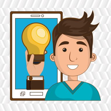 kişi ve ampul tasarım