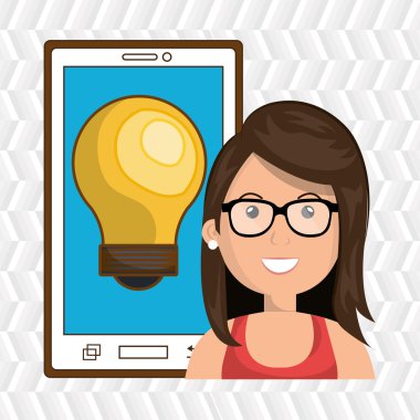 kişi ve ampul tasarım