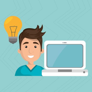 kişi ve ampul tasarım