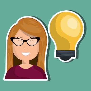 kişi ve ampul tasarım