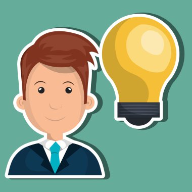 kişi ve ampul tasarım