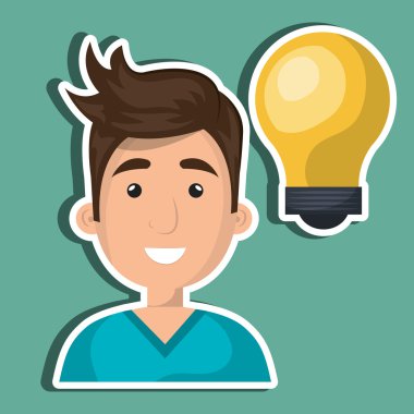 kişi ve ampul tasarım