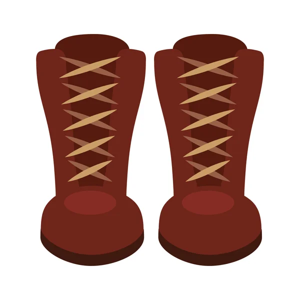 Boots fashion  isolated icon design — Stock Vector