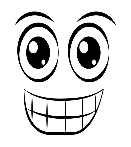 Feliz cara emoticono aislado icono de diseño — Vector de stock