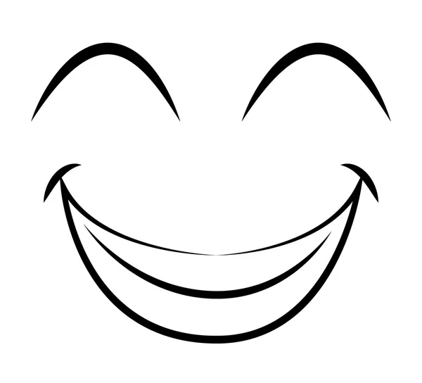 Happy face emoticon изолированный дизайн иконок — стоковый вектор