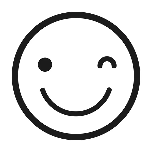 Glückliches Gesicht Emoticon isolierte Icon-Design — Stockvektor