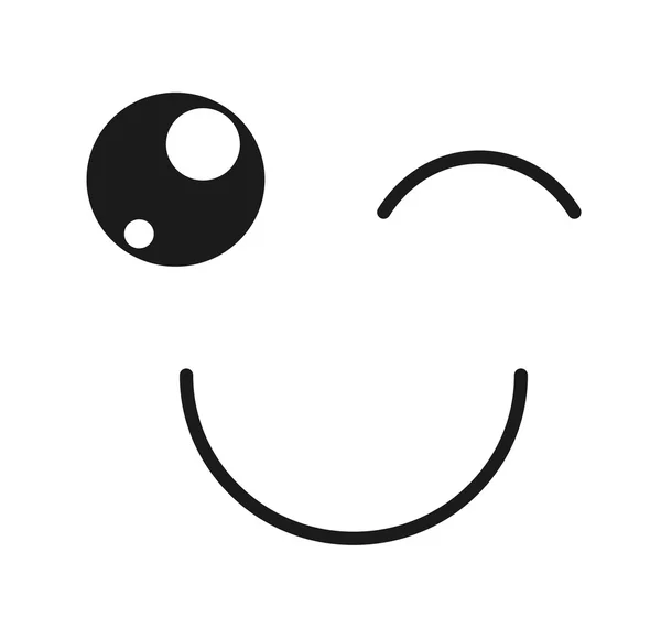 Χαρούμενο πρόσωπο emoticon απομονωθεί εικονίδιο σχεδιασμός — Διανυσματικό Αρχείο