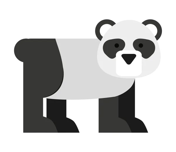 Lindo panda aislado icono de diseño — Vector de stock