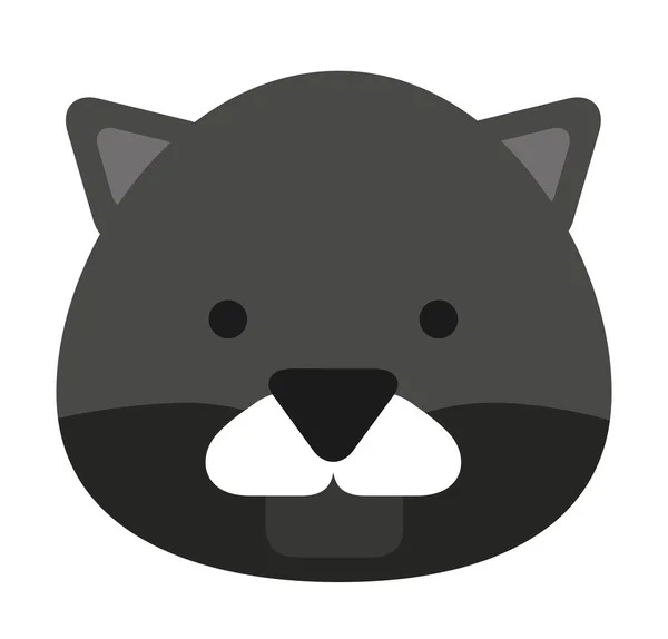 Söt katt isolerade ikon design — Stock vektor