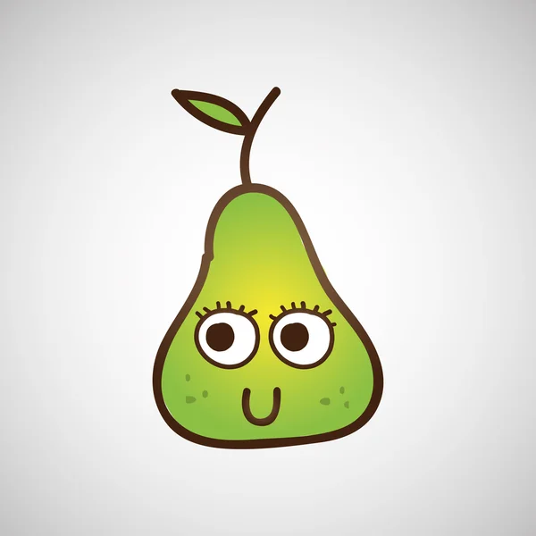 Fruta naturaleza sano dibujos animados alimentos — Vector de stock