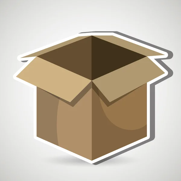 Diseño de caja de cartón — Vector de stock