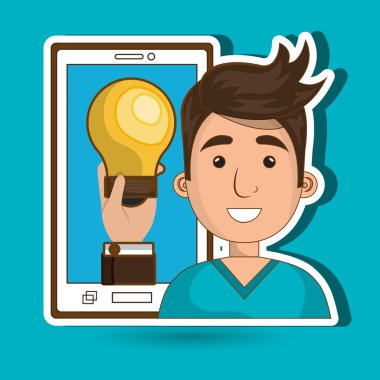 kişi ve ampul tasarım