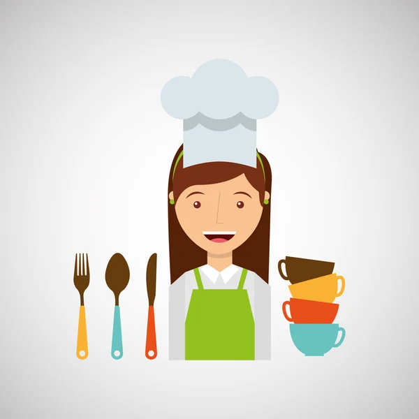 Kuchyňské nástroje potravin nádobí — Stockový vektor