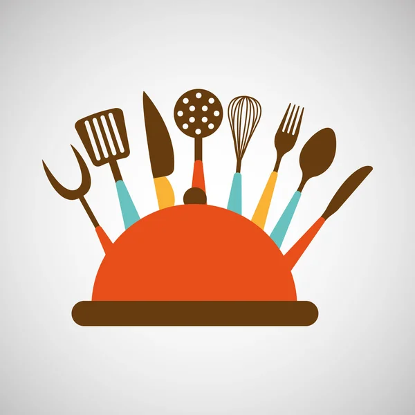 Kitchen tools food Cookware — Stock Vector