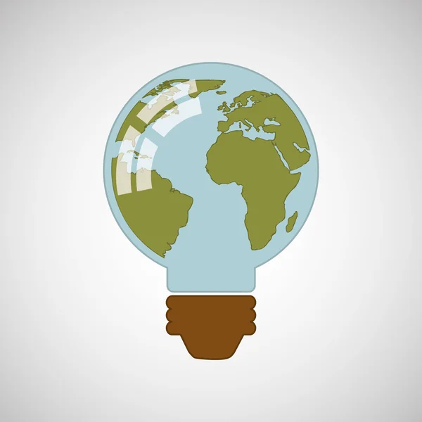Écologie éco protection de la nature ampoule — Image vectorielle