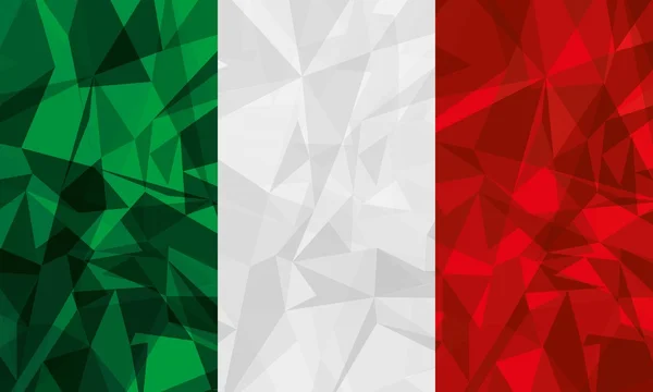 Ícone de bandeira poligonal. Itália cultura design. Gráfico vetorial —  Vetores de Stock