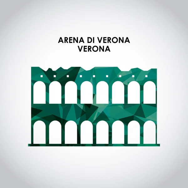 Arena di verona icon. Культурный дизайн Италии. Векторная графика — стоковый вектор