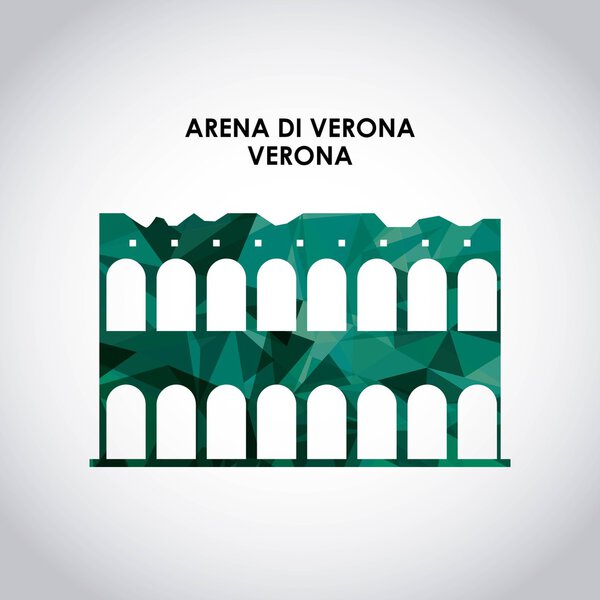 arena di verona icon. Italy culture design. Vector graphic