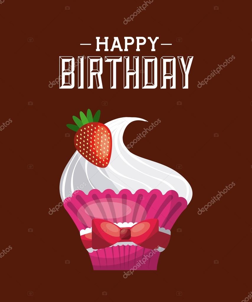 Icone De Gateau Joyeux Anniversaire Graphique Vectoriel Image Vectorielle Par Yupiramos C Illustration