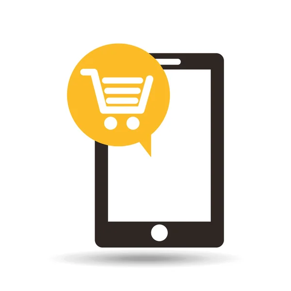 Comercio electrónico en línea comprar tecnología de negocios — Vector de stock